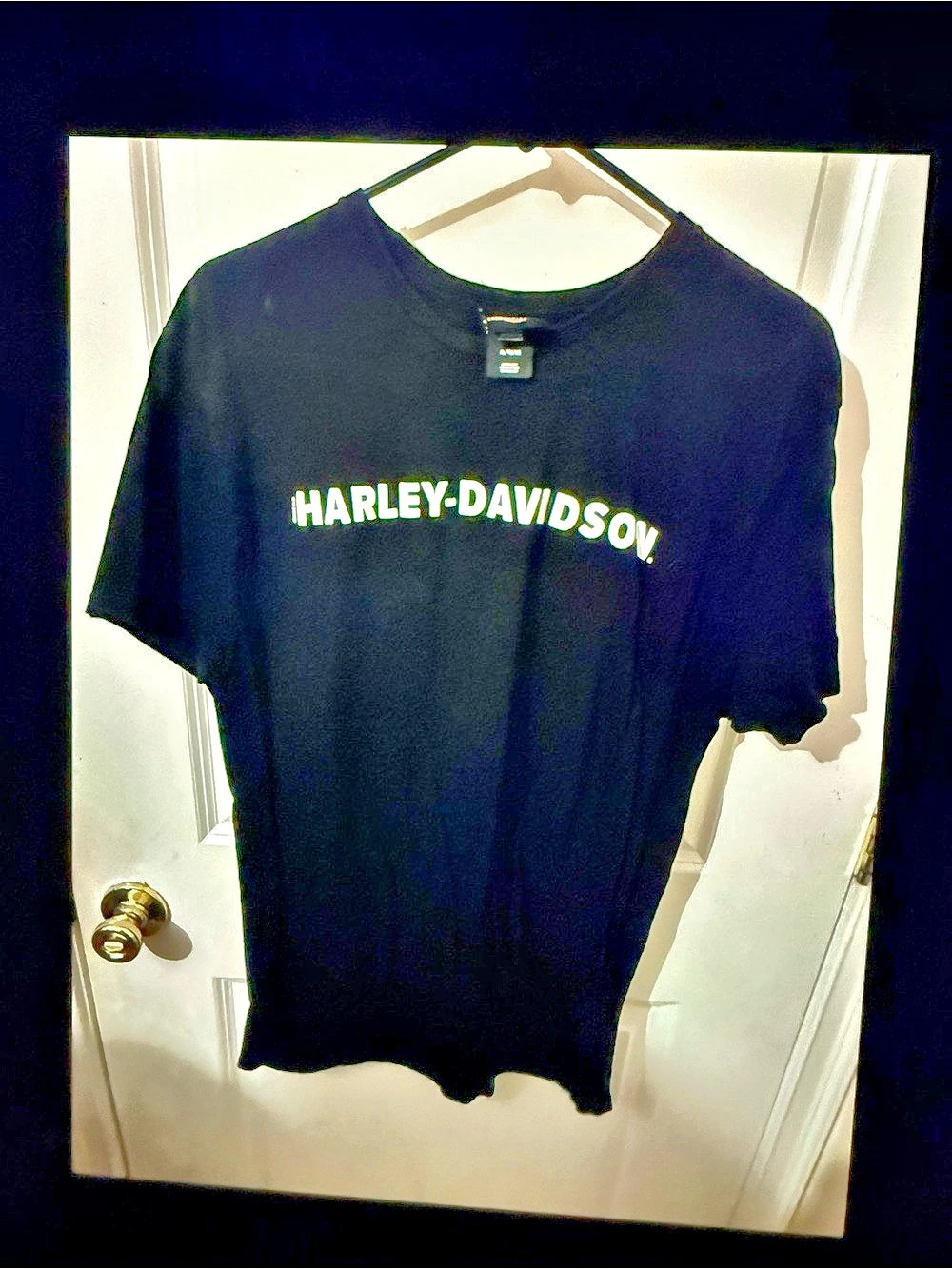 Harley-Davidson Savannah GA Pinup Biker T-Shirt Graphic Tee in Black